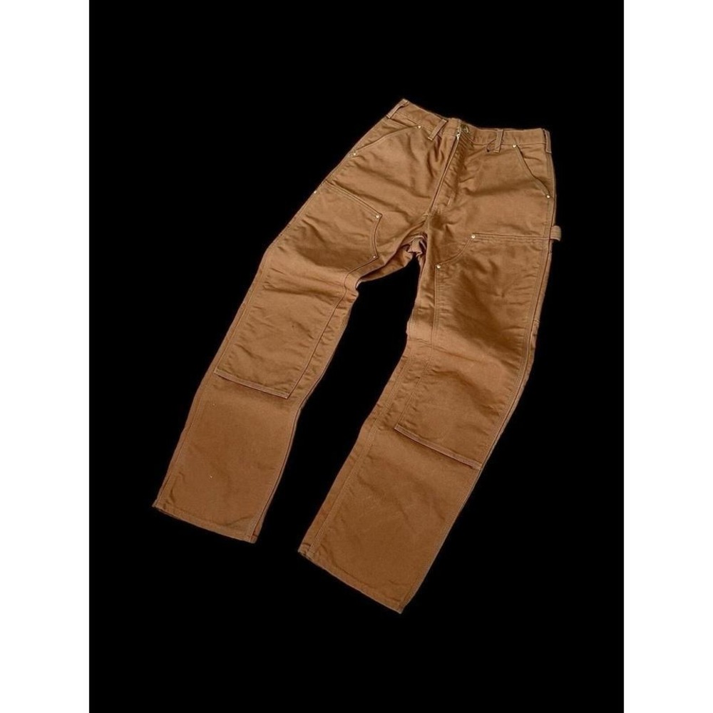 Vintage Carhartt Double Knee‎ Canvas Pants USA Made B01 BRN Measures 32x31